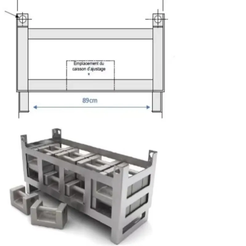 Weighing M1 20kg Load Test Weight Cast Iron Block Weight 20kg Basket Cage Trolley for Calibration Mass Load Testing Weight