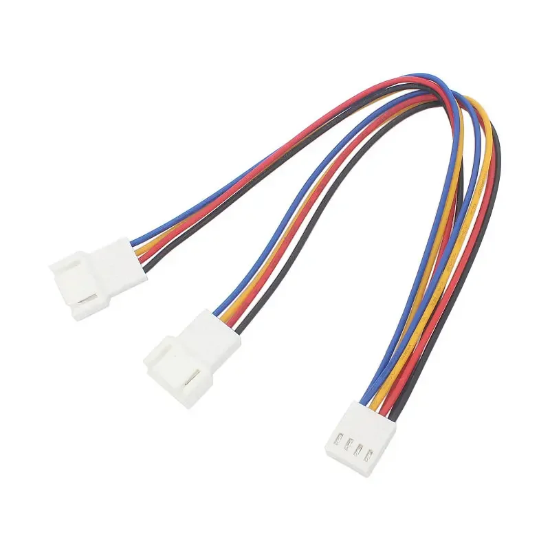 5PCS 2510 4Pin Fan Splitter Cable 1 to 2, DC3A 20CM, Mainboard 4PWM Cooling Fan Extension Wire For PC Computer Case