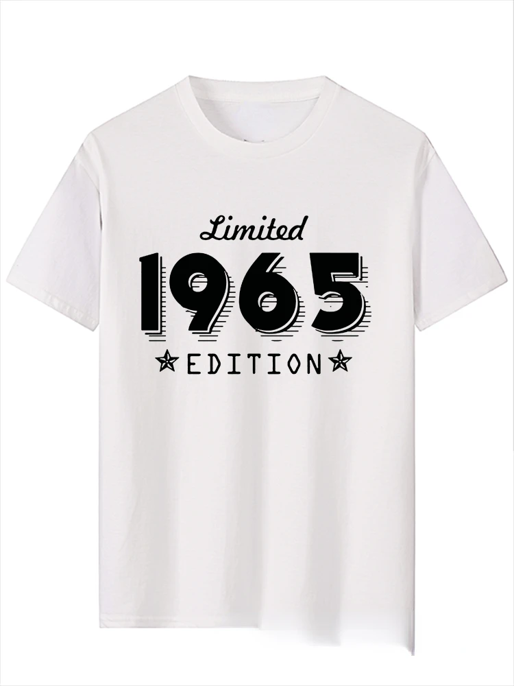 New Fashion tshirt  1965 Limited Edition Gold Design Men's Black T-SHIRT Cool Casual pride t shirt men Unisex