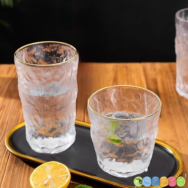 

Lead-Free Thiened Glass Cup for Home Use Ins Water Cup Glacier Whiskey Glass Cup Tea Cup Juice Milk Coffee Cup Antibacteria...