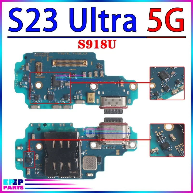 Usb Dock Charger Port for Samsung Galaxy S901 S906 S908 S911 S916 S918 0 B U N S22 S23 Plus Ultra Charging Board Module