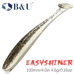 B & U-Iscas De Pesca De Silicone, Fácil Shiner, Iscas De Truta Grande, Swimbait Artificial Wobblers, Swimbait De Plástico, 100mm