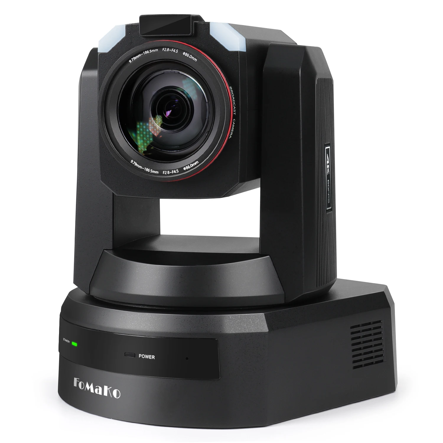 FoMaKo 4K PTZ Camera 20x Optical Zoom 12G-SDI AI Speaker Tracking NDIHX2  Low-Light 4/3-inch UHD CMOS Sensor K920N Black