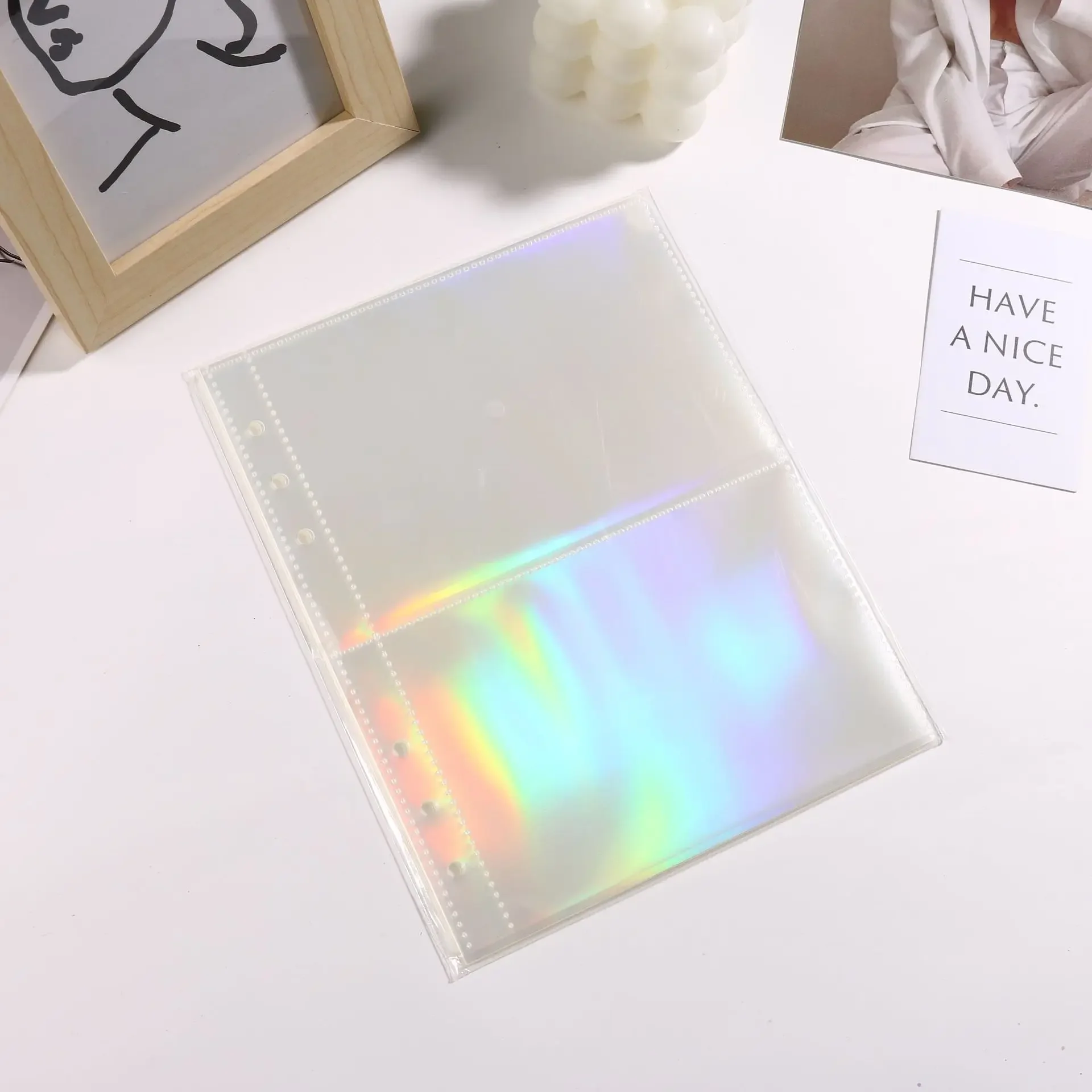 10pcs A5 Binder Sleeves 1P 2P 4P Photo Album Binder Refill Inner Cards Photocard Refill Bags Pockets For Mini Name Card