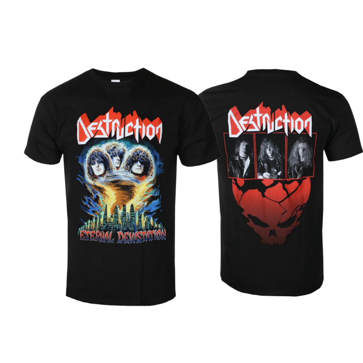 DESTRUCTION - ETERNAL DEVASTATION Camiseta estampada, unisex, estilo retro de banda de thrash metal, top informal estilo streetwear