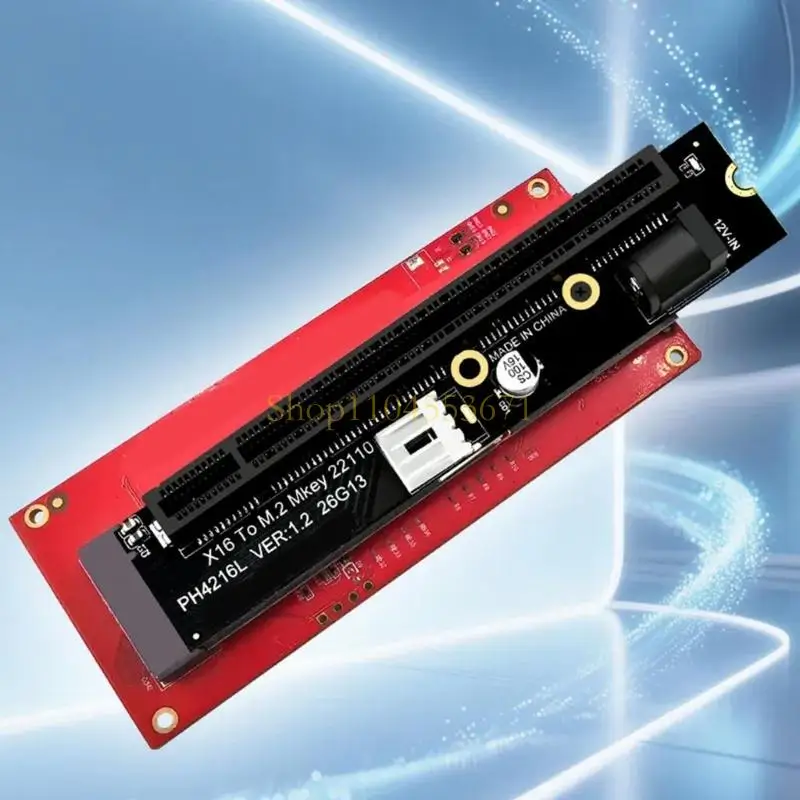 Best Seller Full-Length PCIE X16 Expansion Board for M.2 M-Key Hosts with Fourth-Generation Link Bandwidth and Two Auxiliary