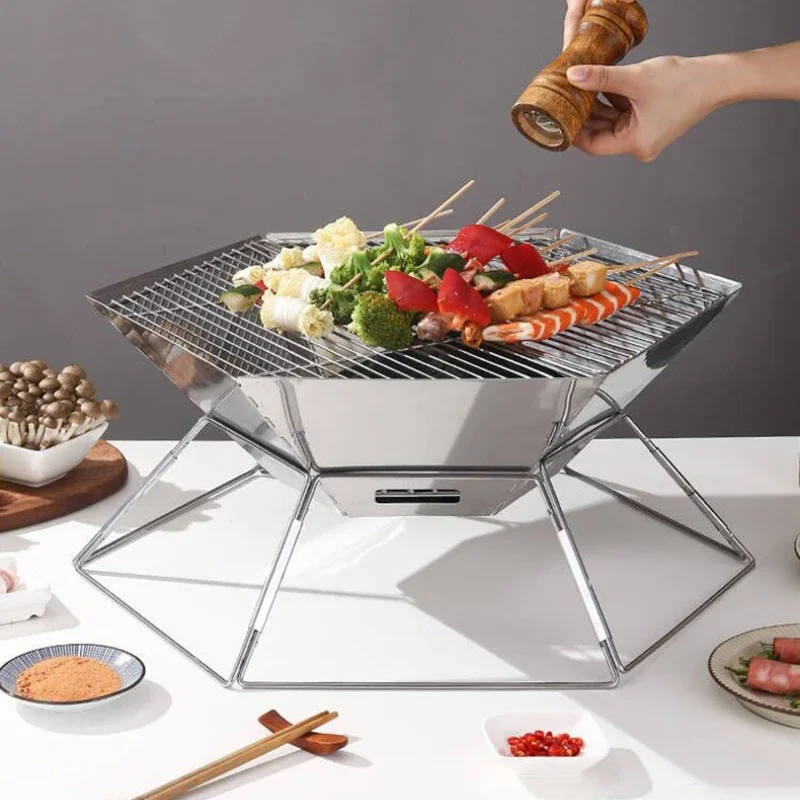 Barbecue Folding Barbecue Rack Portable Carbon Oven Outdoor Camping BBQ Stove