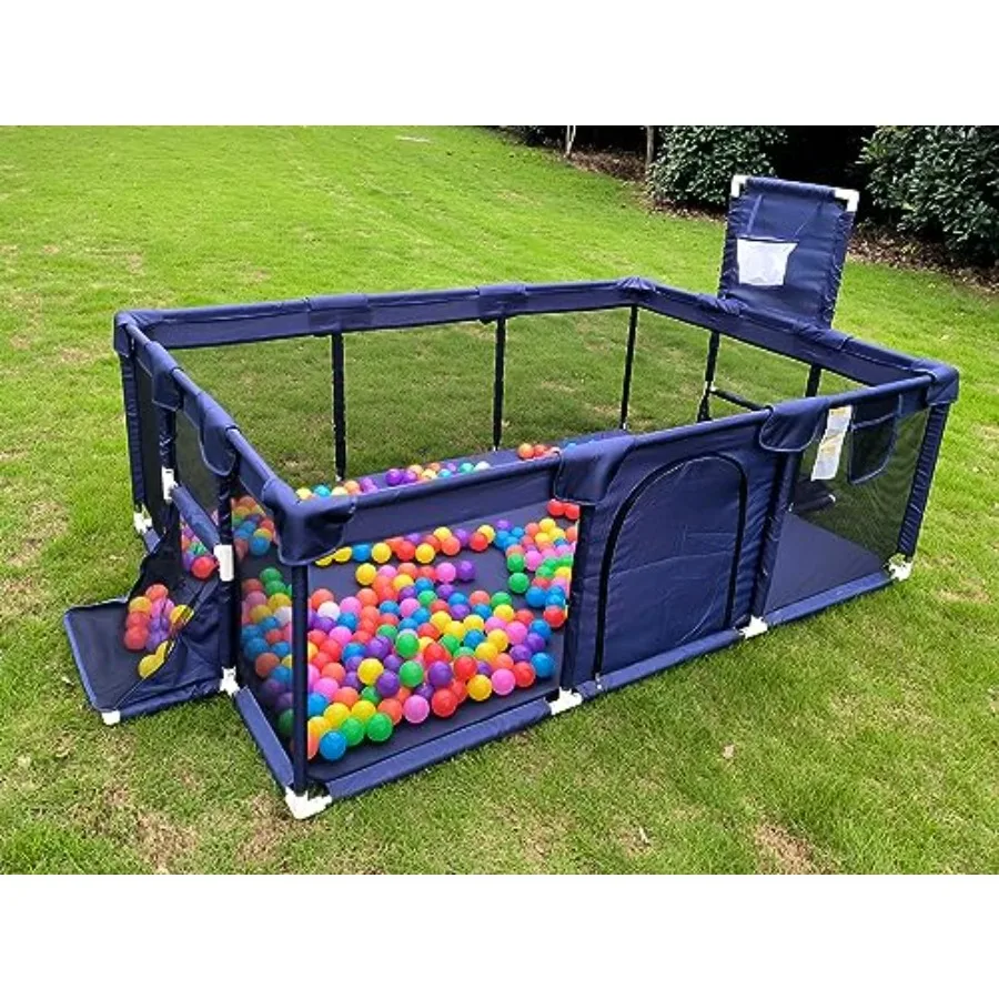 

Large Baby Ball Pit - Portable Indoor Outdoor Baby Playpen Toddlers Safety Play Yard Fun Activities Popular Toys Not Includes B