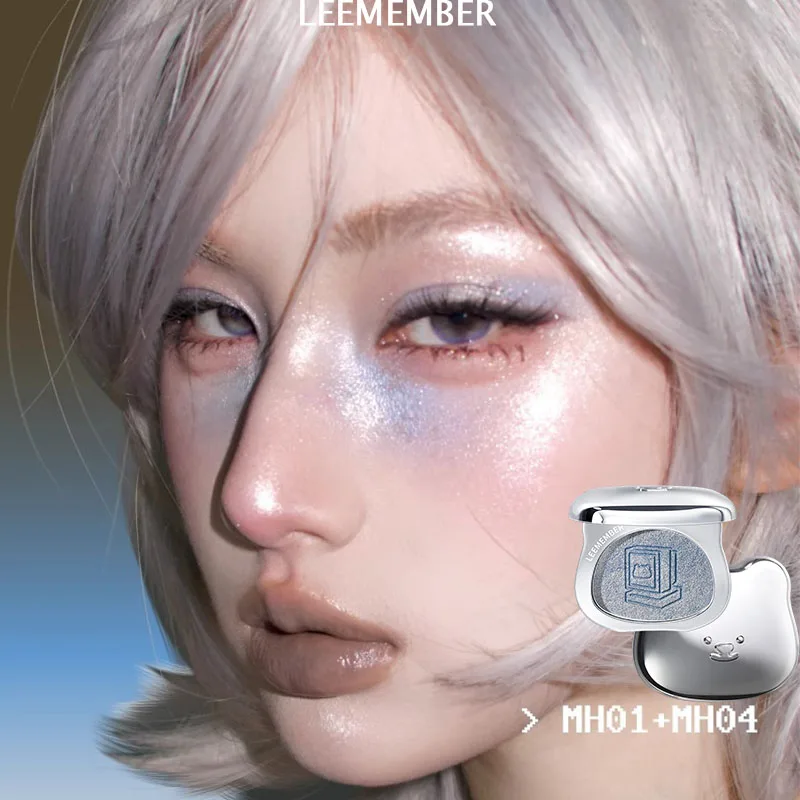 LEEMEMBER Eyeshadow Highlight Powder Glitter Shimmer Metallic Punk Fine Flash Multi-use Longlasting Makeup 6g