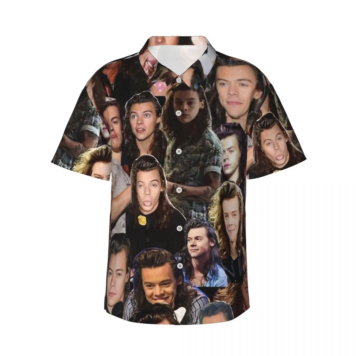 

Harrystyles Men's Shirts Hawaiian Short Sleeve Shirt Funny Button Tops for Summer Beach