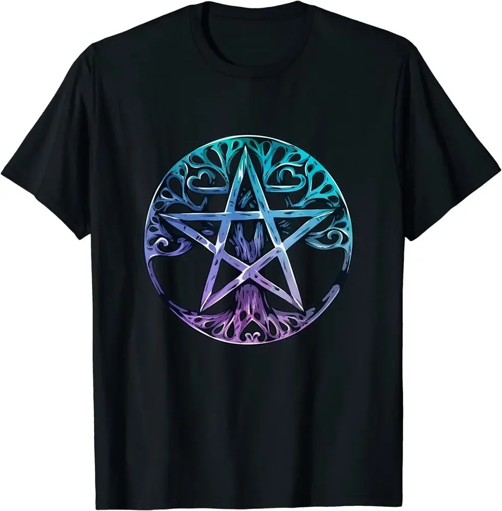 Tree Of Lifes Pentagram - Wicca Wiccan Pagan T-Shirt  High Quality 100%Cotton Short Sleeve