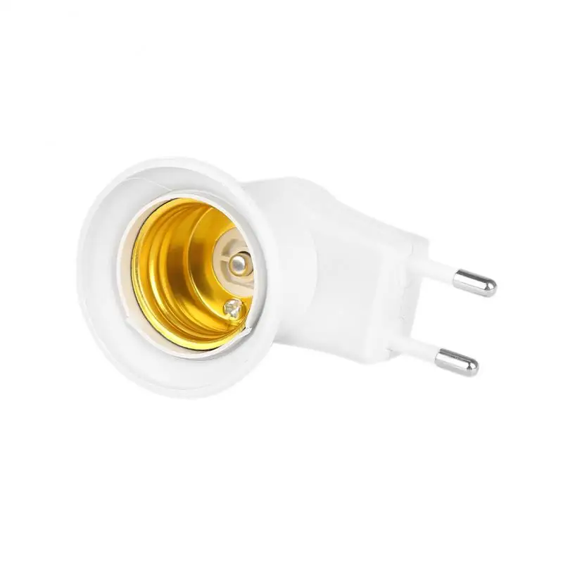 TIKLEE E27 LED Light Lamp Bulbs Socket Base Holder EU/US Plug Adapter ON/OFF Switch White