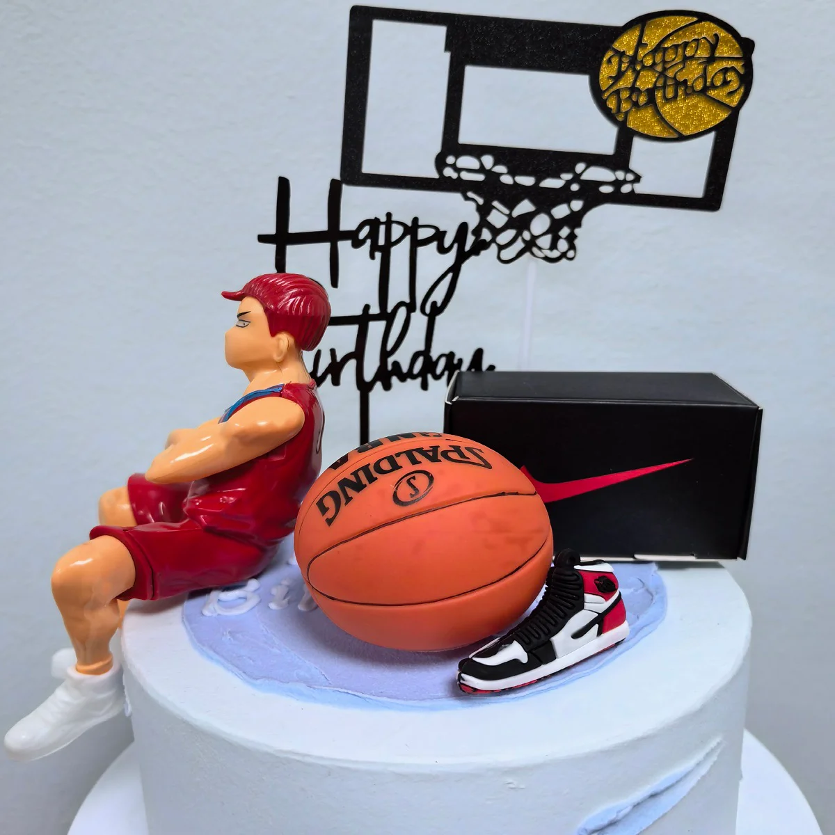 Basketball Theme Happy Birthday Cupcake Cake Decoration Topper Cute Sport Fans For Boys Party Dessert Cake Decorations Gift