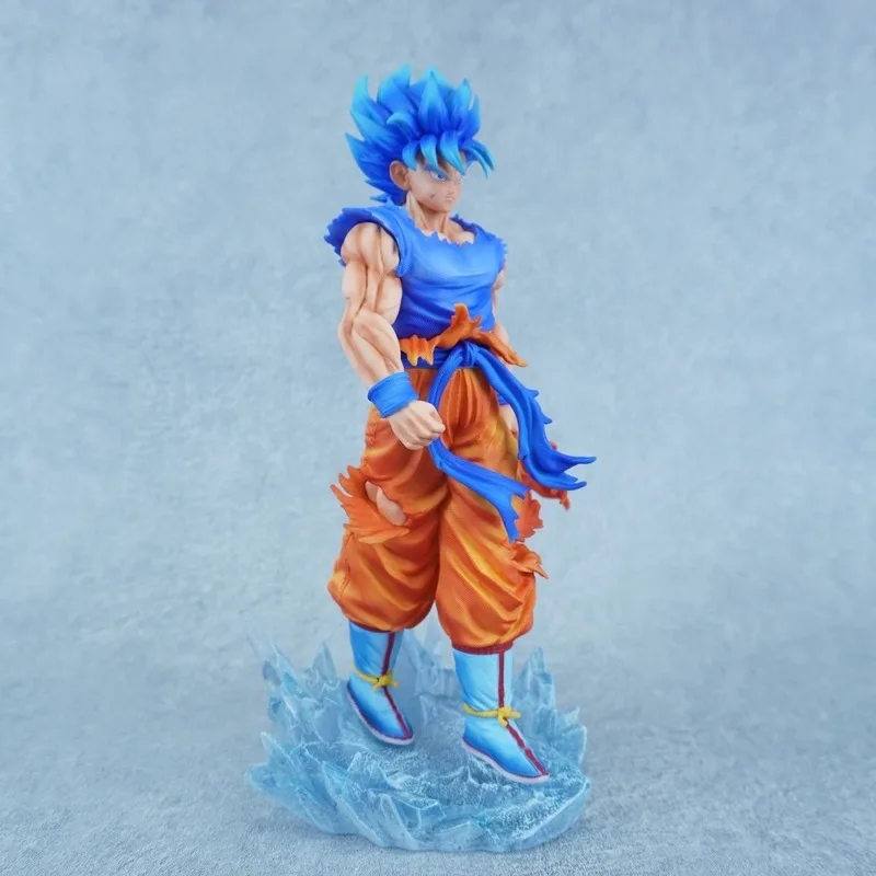 Goku Dragon Ball Action Figure Kirin Base scultura a doppia testa super blu con funzione illuminata Regalo modello da collezione anime