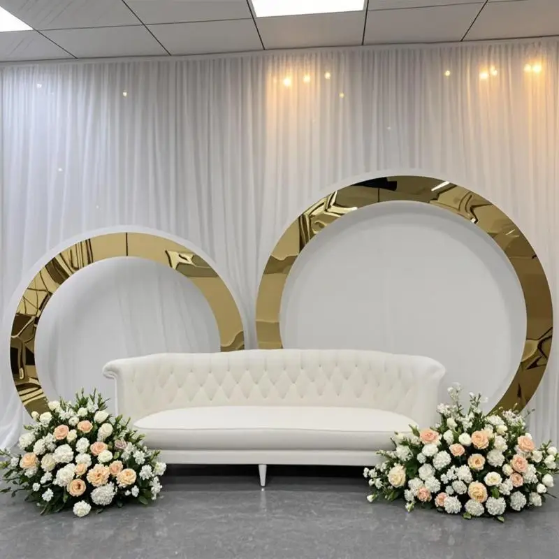 

Stainless Steel Decoration Arch For Wedding Backdrop Stand Flower Ring Birthday Party Outdoor Balloon Background Decoration