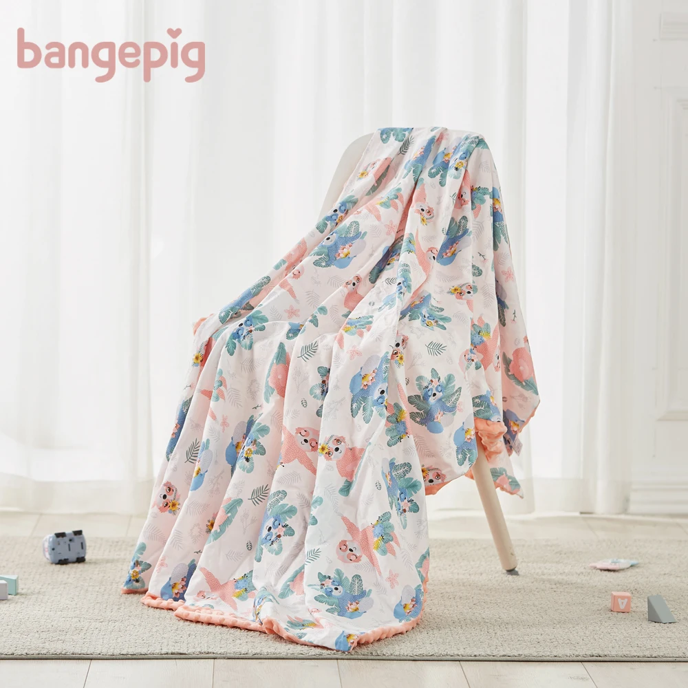 

Bangepig Muslin Cotton Newborn Baby Swaddle Receiving Blanket Kids Children Cartoon Blanket Infant Cotton Baby Sleeping Blankets