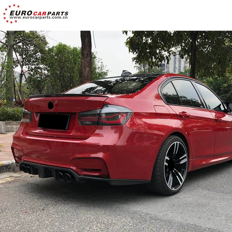 

3 Series F30 F35 Car Rear Back Bumper Lip Diffuser Carbon Fiber Material Spoiler Automobile Tail Sp Accessories Protector