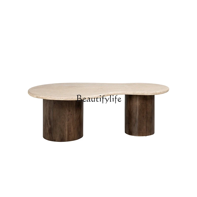 

Natural travertine household table B & B special-shaped marble coffee table