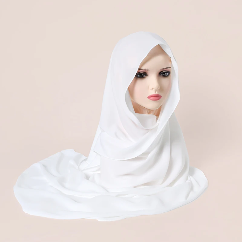 2024 Muslim Hijab Premium Jersey Scarf Soft Solid Headscarf Femme Musulman Lot Hijabs Islamic Shawl Wraps Women Turban Foulard