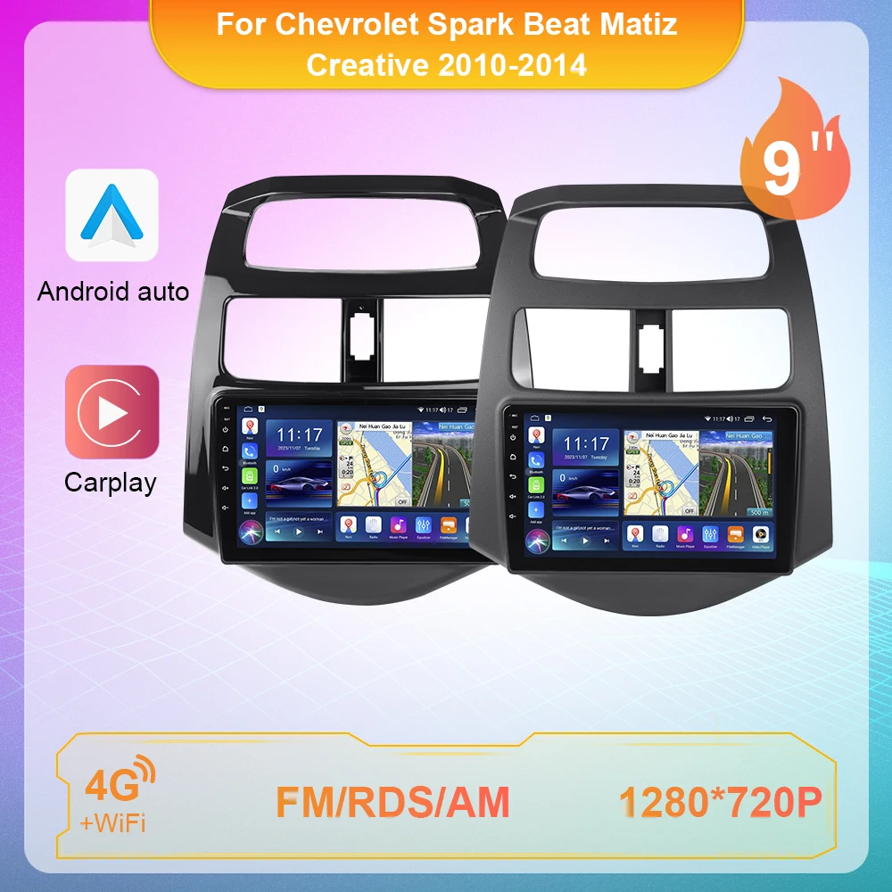 

Android 10 Car Radio For Chevrolet Spark Beat Matiz Creative 2010 - 2014 Navigation GPS Multimedia Video Player 8G+128G 9Inch