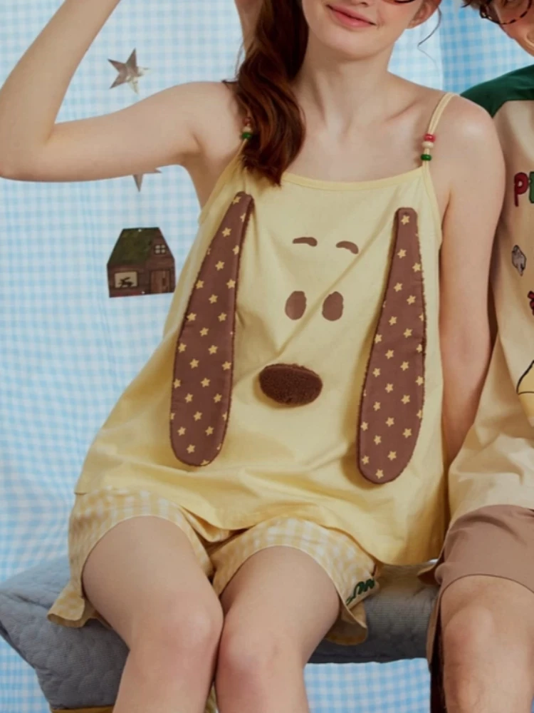 Japanese Cartoon Printing Cute Top Y2k Aesthetic Dog Ears Decorative Casual Camisole Harajuku Women Kawaii Cute Grunge Vest