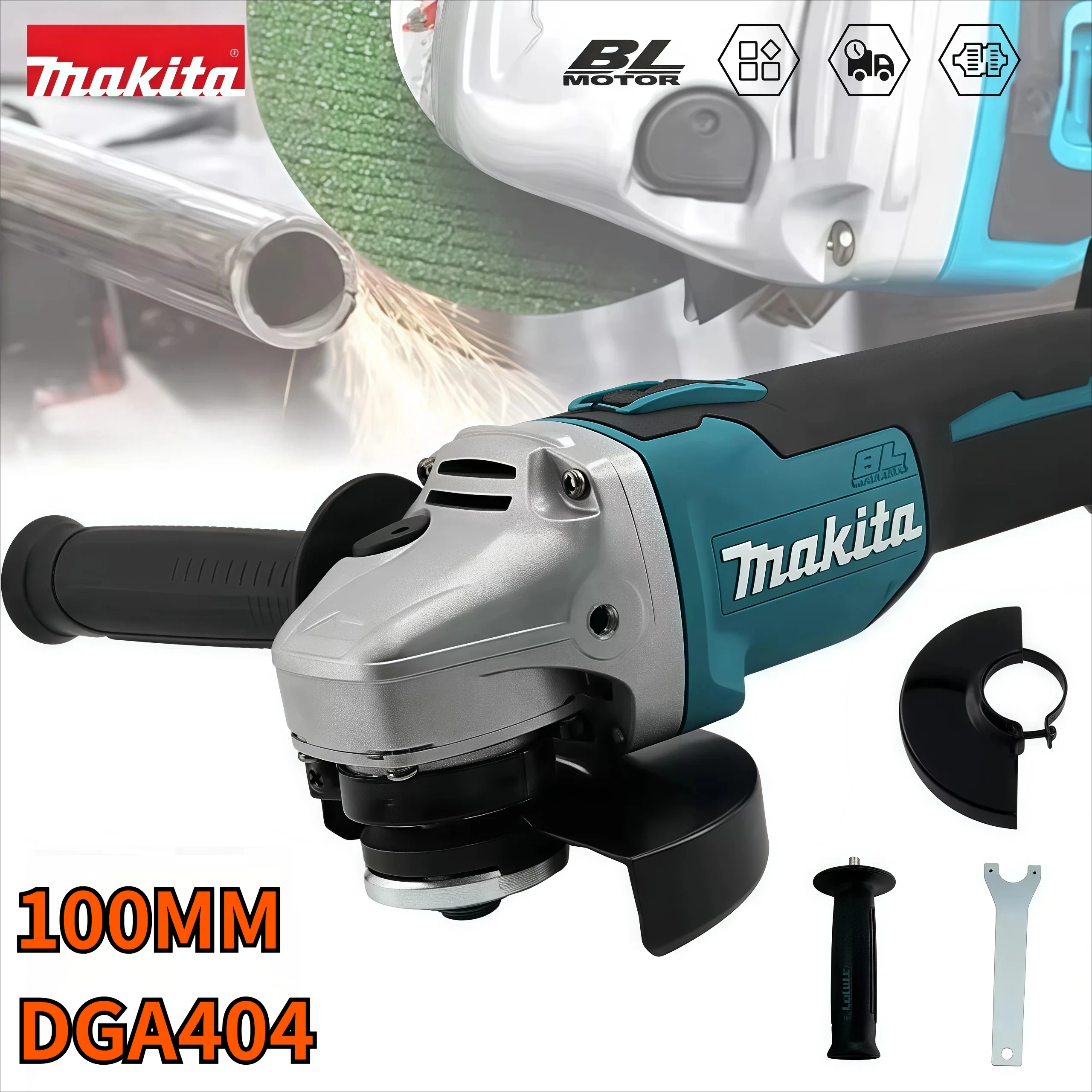 

Makita DGA404 100mm Brushless Electric Angle Grinder Metal Wood Grinder Cordless Grinding Polishing Cutting Machine