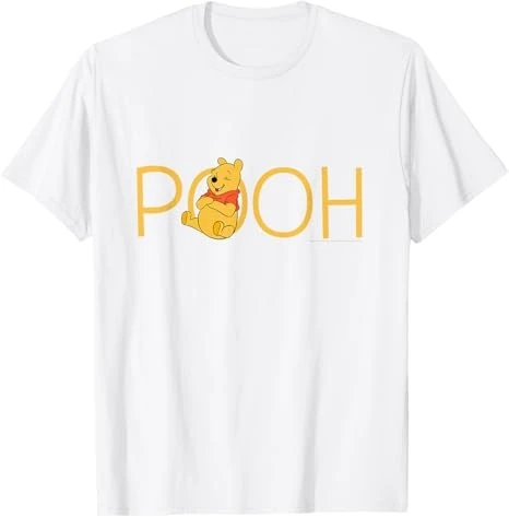 

2025 Winnie The Pooh Classic High Quality Cotton T-Shirt Multi-Color Color Options Cartoon Printed Short Sleeve Casual Top