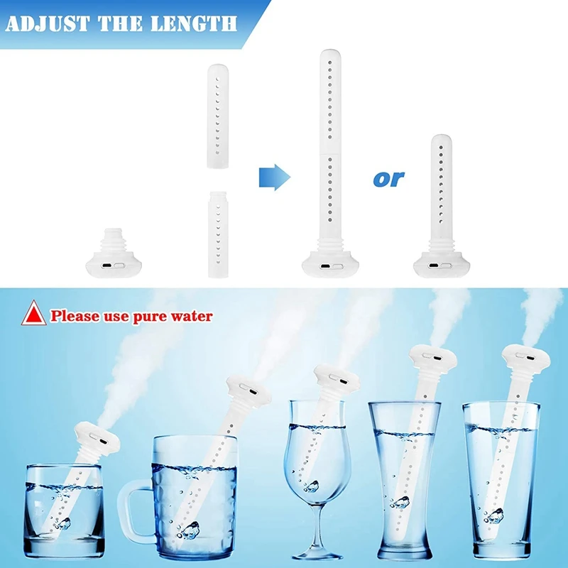 Mini Portable Humidifier Cool Mist Humidifier USB Air Humidifier Without Water Bottle For Travel Office Hotel Car Home