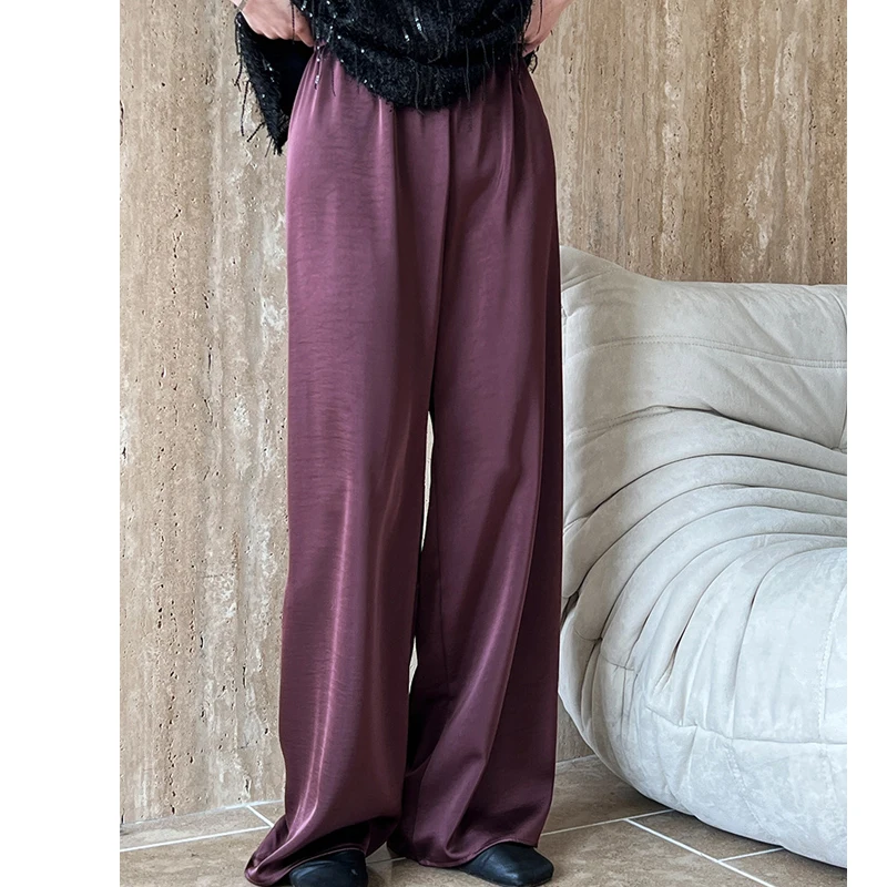 2024 New Arrival Women High Waist Summer Long Pants Good Quality Women Fashion Stretch Waist Long Trousers