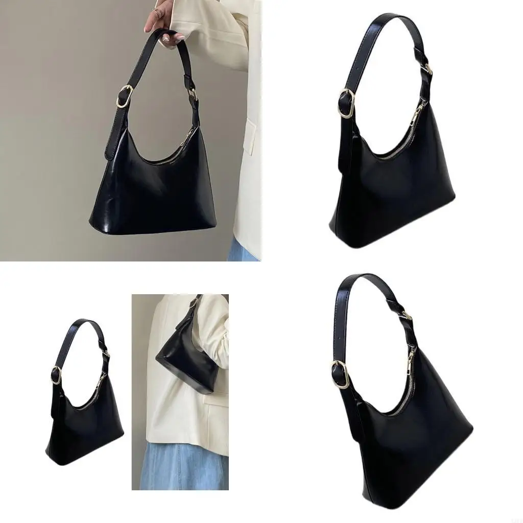 

Small Crescents Shoulder Bag for Women Trendy Toted Purse Hobos Handbags Clutches Bag Leather Underarm Bags with Zipper