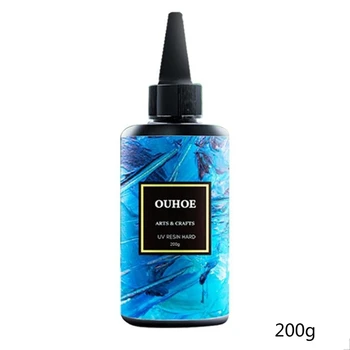 Résine UV dure 30/100/200g, résine à durcissement rapide aux ultraviolets, fabrication bijoux, artisanat à lumière du UV