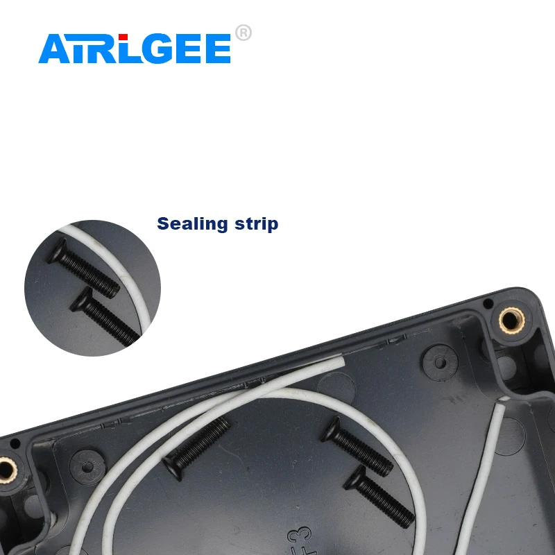 Black Waterproof Junction Box Outdoor Power Box Electrical Project Case Instrument Waterproof Junction Box Housing ABS Plastic