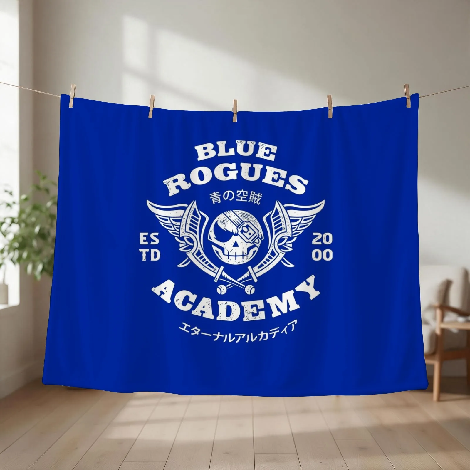 Blue Rogues Air Pirates Throw Blanket Picnic Designers Large Blankets Sofas Of Decoration Blankets