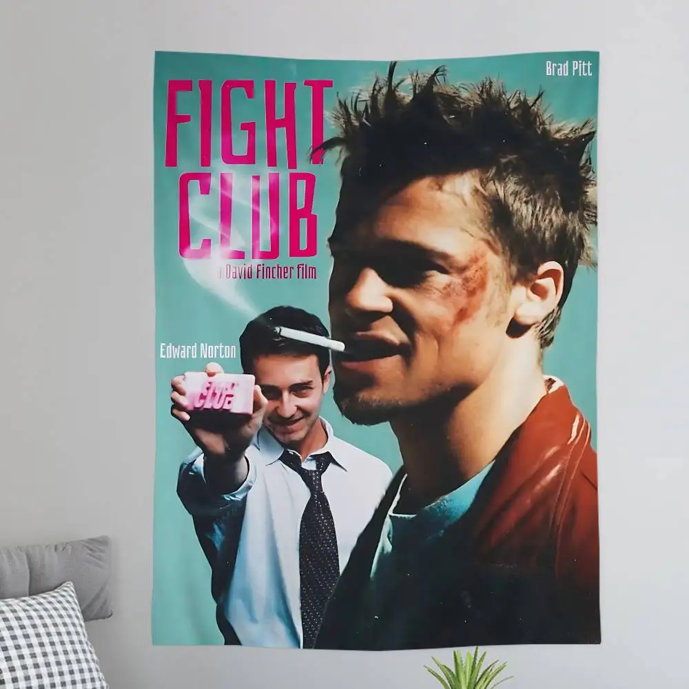 Cult Movie Fight Club Colorful Tapestry Wall Hanging Hippie Wall Hanging Bohemian Wall Tapestries Mandala Wall Hanging Sheets
