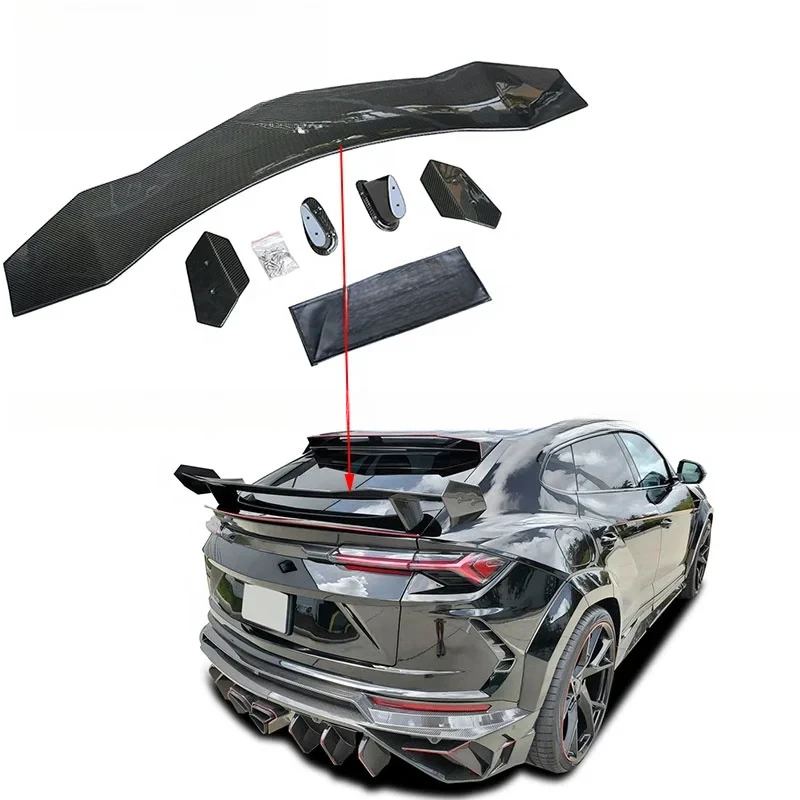 MSY Style Carbon Fiber Single Deck High Tail Rear Spoiler Trunk Wing