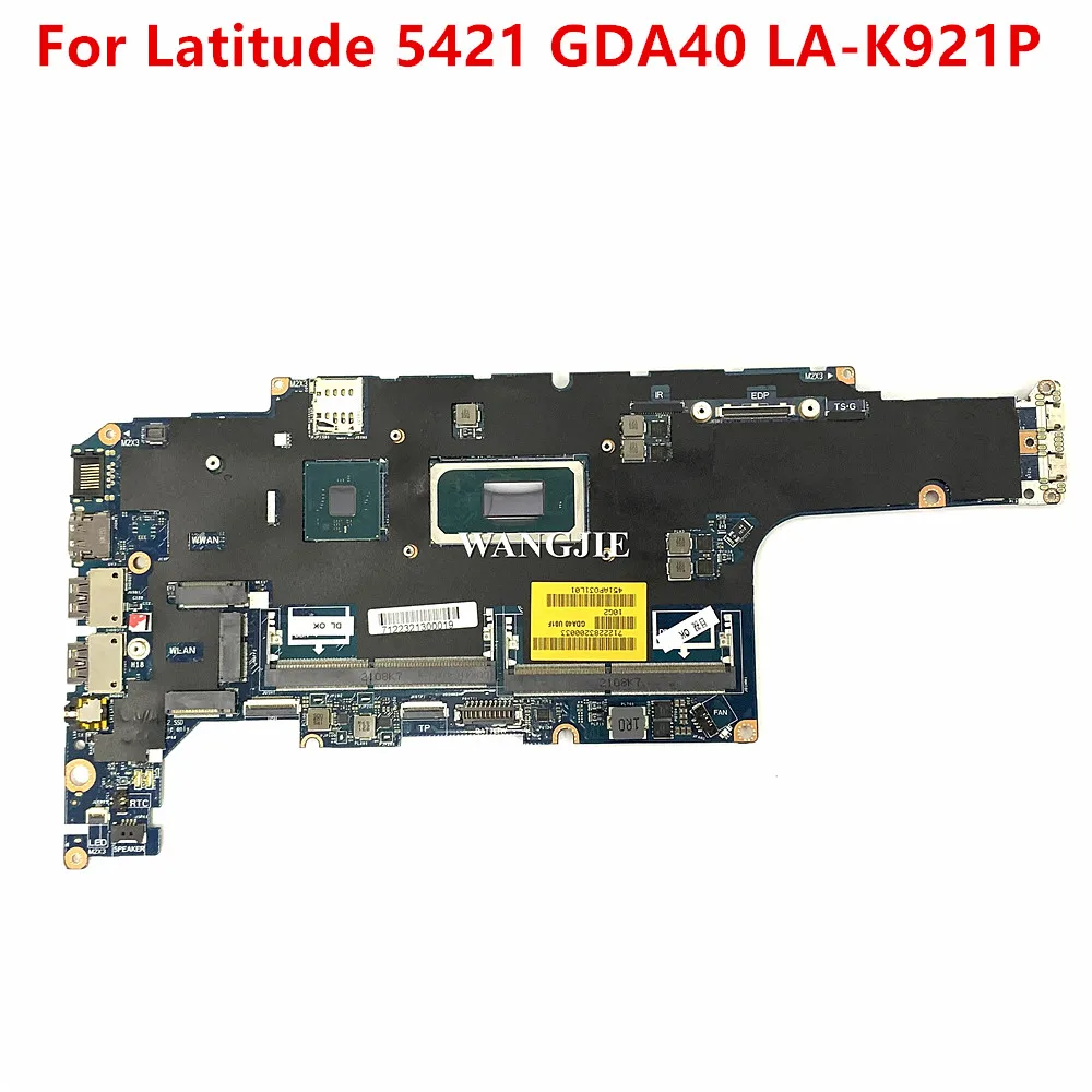 

GDA40 LA-K921P для ноутбука DELL Latitude 5421, материнская плата CN-0FFCXR 0FFCXR SRKT2 i5-11500H UMA DDR4 100%, полностью протестирована