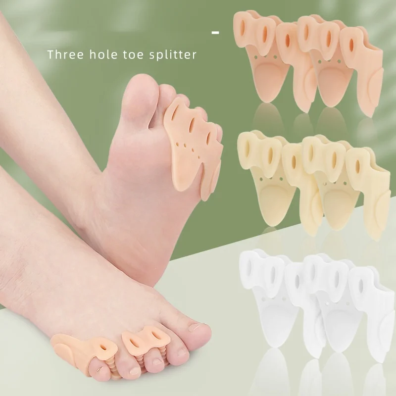 Forefoot Pad Three-hole Plantar Toe Divider Little Toe Valgus Orthosis Device Double Toe Clamp Invisible anti-wear Toe Guard