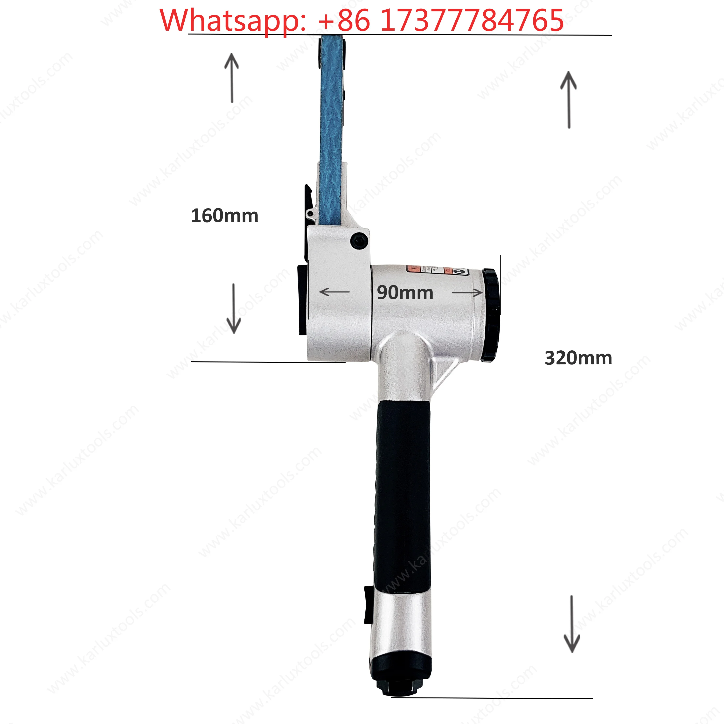 10X330mm 16000 Rpm Handheld Industrial Pneumatic Tool Mini Variable Speed Air Belt Sander for Finishing Collision Repair - view 4