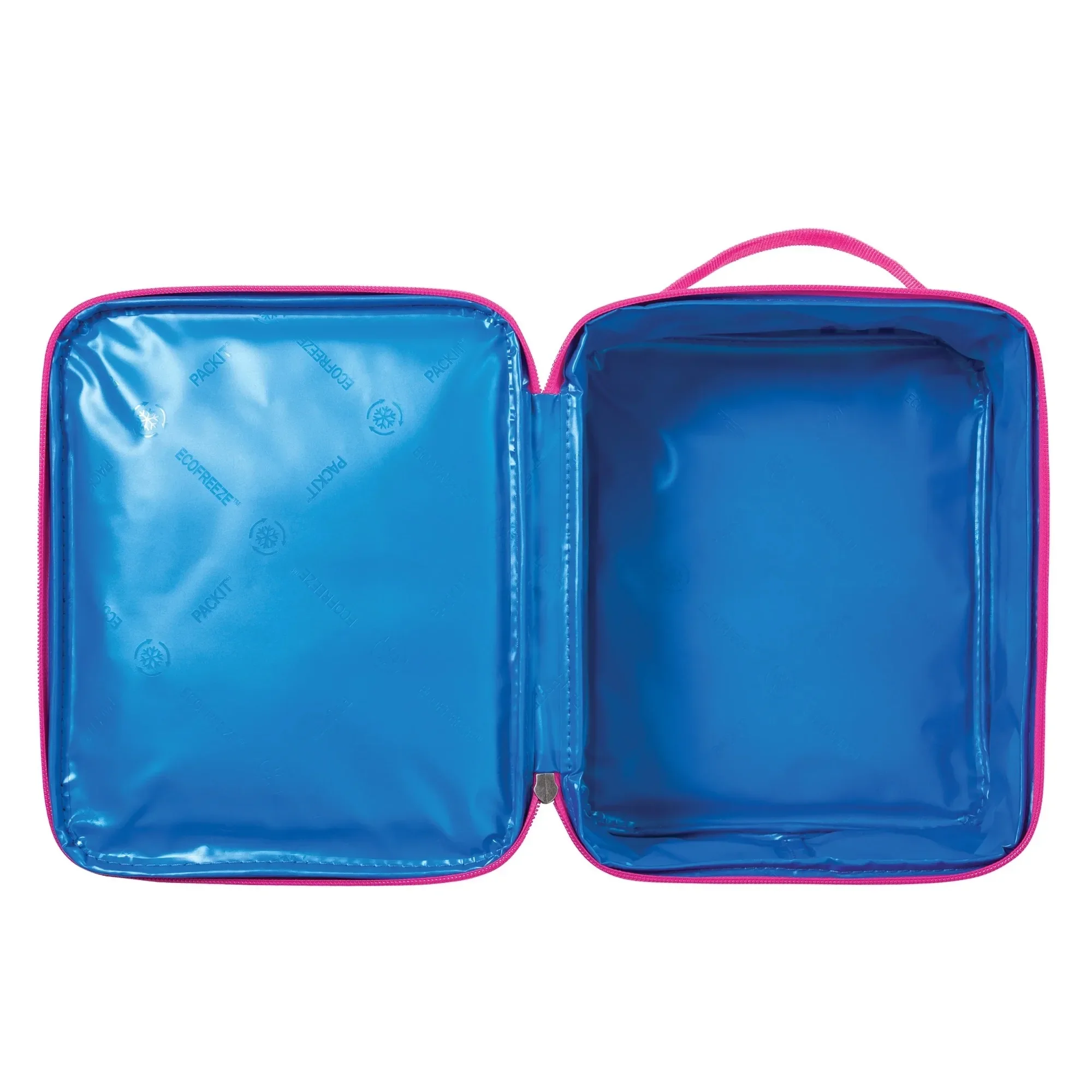 Check print freezable lunch bag upright style, reusable with insulation for food freshness and portability