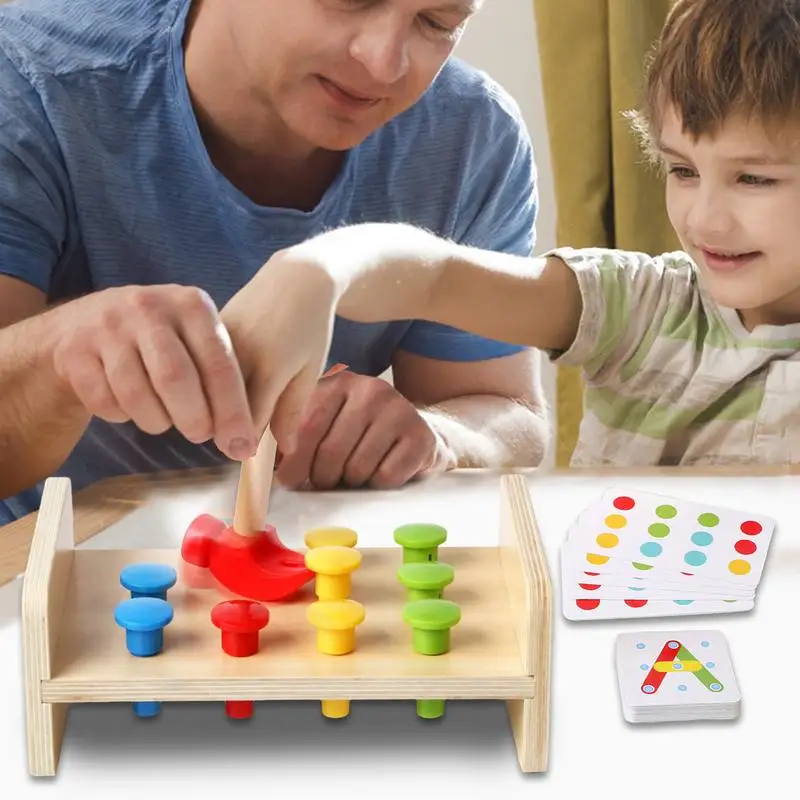 

Kids Hammer And Nail Toy Hammer And Nail Playset Toy Puzzle Enlightenment Preschool Learning Toys For Birthday Children's Day