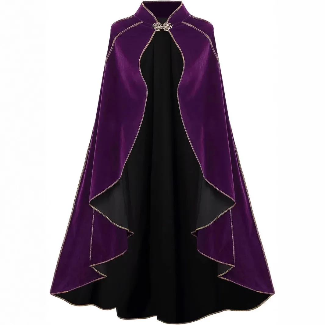 

Halloween Costumes Men Cloak Cosplay Cape Medieval Shawl Pirate Robe Lord Retro Gothic Knight Costume