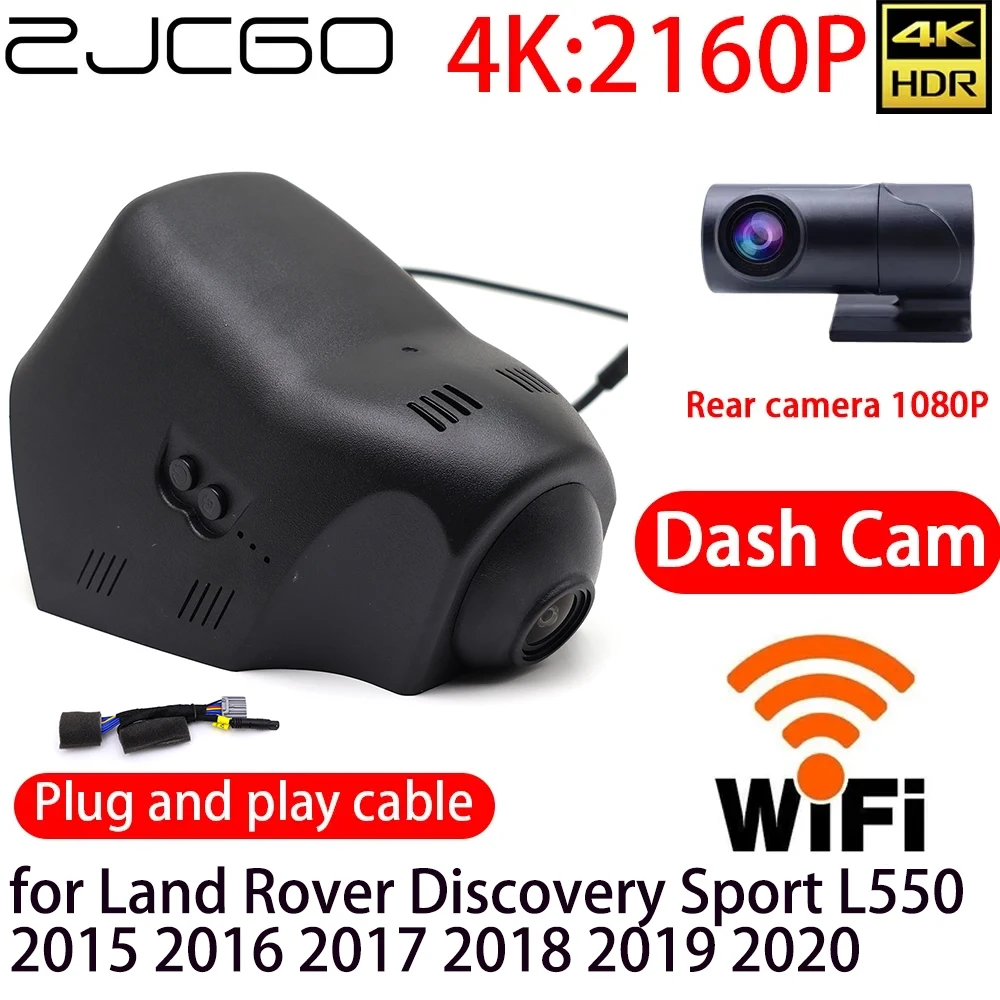 

ZJCGO 4K Car DVR Dash Cam Wifi Front Rear Camera 24h Monitor for Jaguar XE X760 XF X260 F-Pace F Pace X761 XJ XJR X351 Facelift