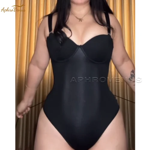 Fajas Colombianas para mujer, Tanga con cordones en la espalda, Control de barriga de talla grande, moldeador de cuerpo posparto, Body de levantamiento de glúteos