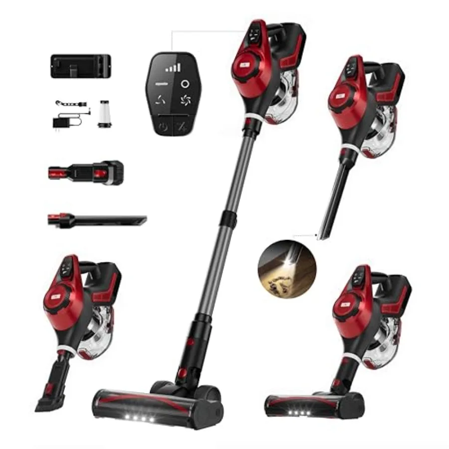 

Cordl Vacuum Cleaner for Home, Stick Vacuum 45Kpa, Smart Display and 1.5L Dust Cup, MAX 40mins Runtime, Rechargeable Lightweigh