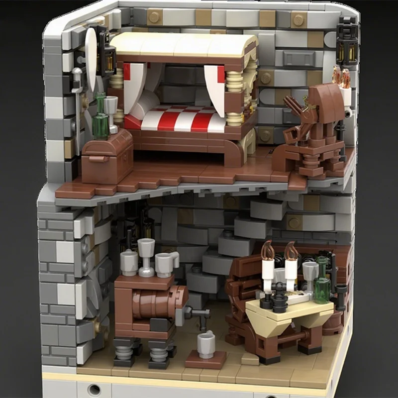 996 pz MOC Sala Segreta Medievale Il Letto Castalato Modello di Costruzione Regalo Di Natale Blocchi Giocattoli Assemblare Educazione FAI DA TE Mattoni Per Bambini
