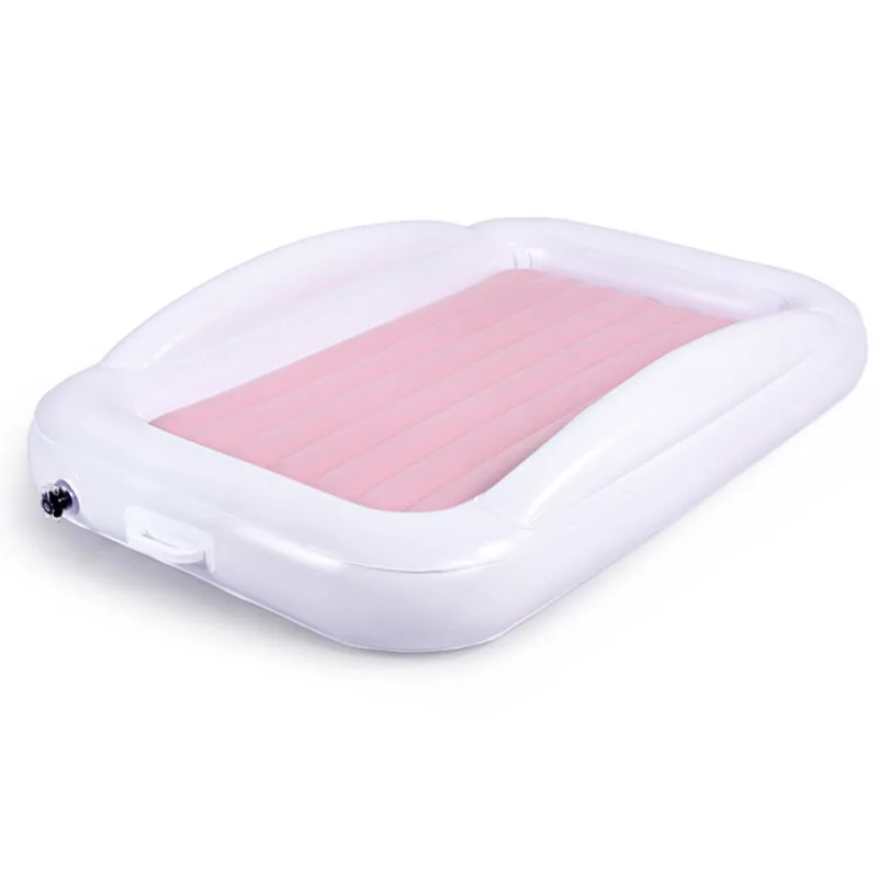 

PVC inflatable high backrest mattress with guardrail bed body separate camping travel bed portable