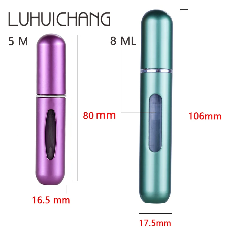 8Ml/5Ml Chai Mini Lọ Hương Nước Hoa Với Xịt Mùi Hương Bơm Trống Hộp Đựng Mỹ Phẩm Di Động Atomizer Bình