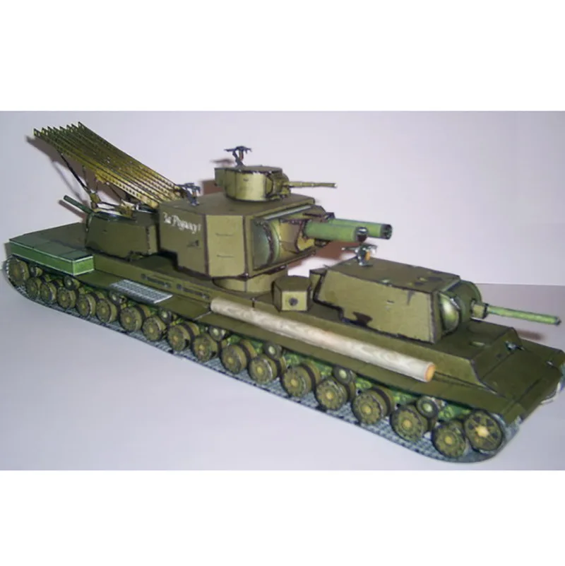 

3D 1:50 Soviet Union KV6 heavy tank Sculpture tank Papercraft handmade DIY Geometric origami model paper Card Model Building Set