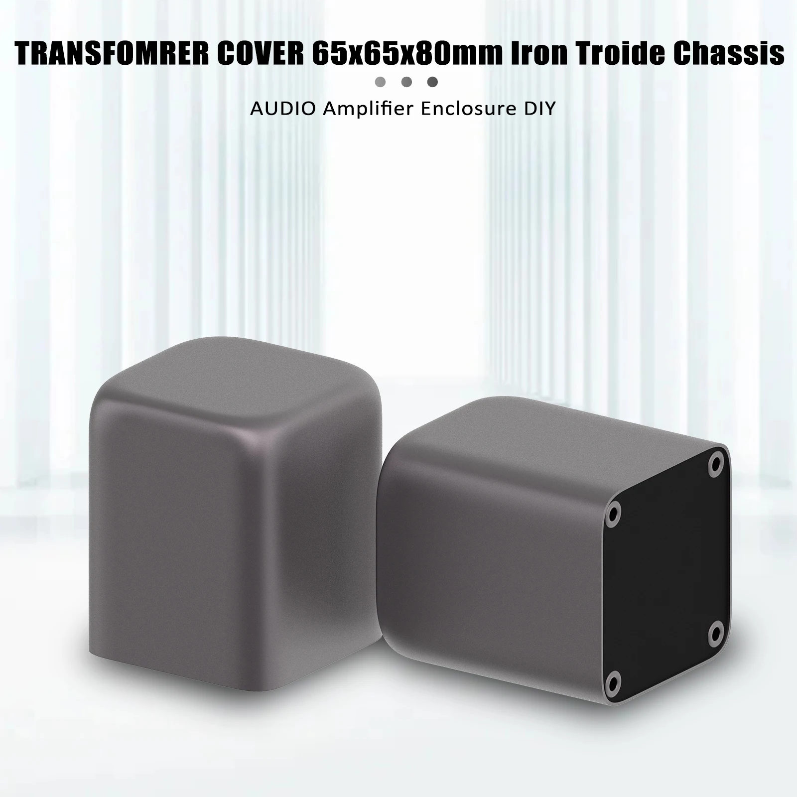 1 stücke Schwarz Eisen Transformator Abdeckung 65/85/107*123mm Triode Schützen Box Eisen Troide Chassis AUDIO Verstärker Gehäuse DIY – Detail 1