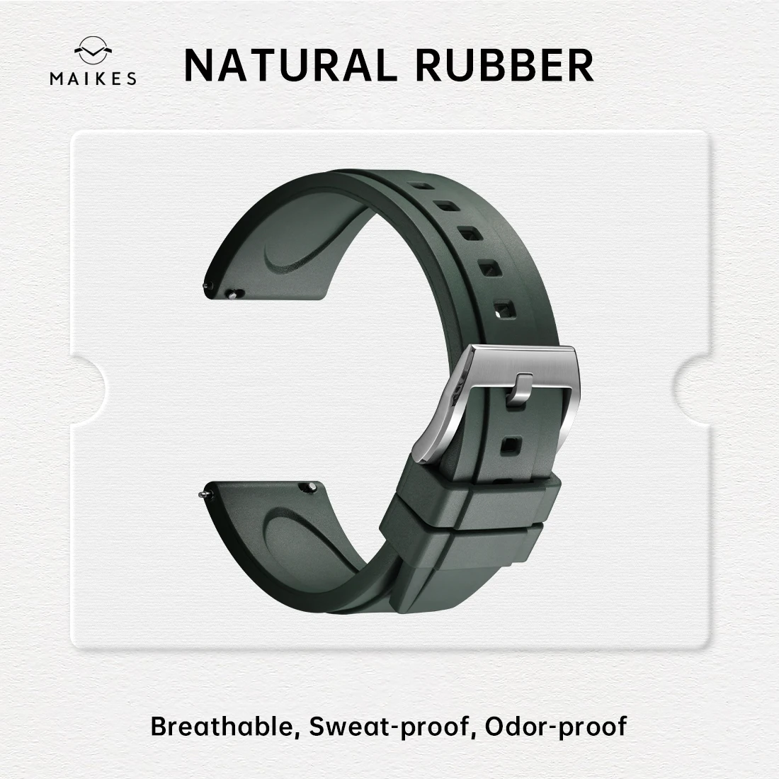 

Maikes Natural Rubber Watch Band Quick Release Watch Accessories Bracelet 20mm 22mm Watchband Strap